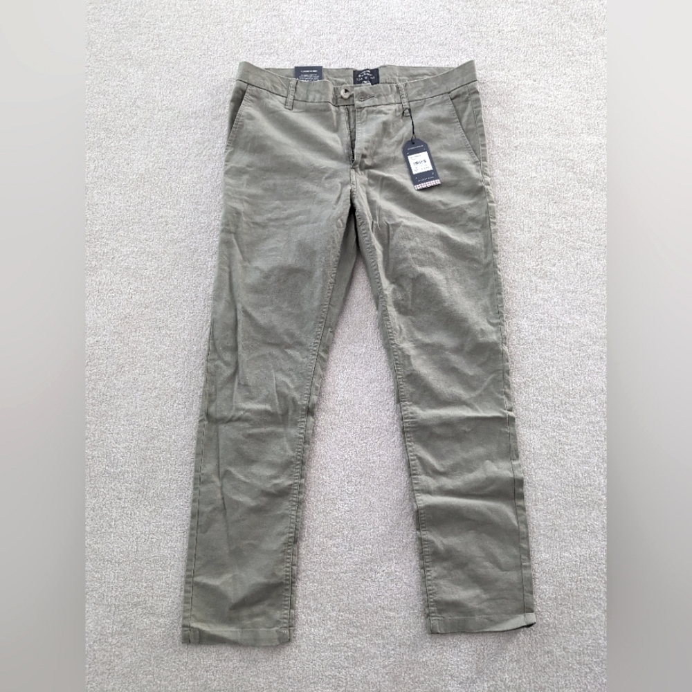 Ben Sherman linen blend pants - olive color, 33x32